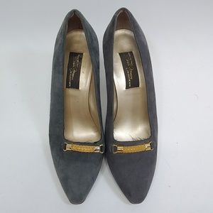 Vintage Sesto Meucci Of Florence Gray Gold Sz 6.5B